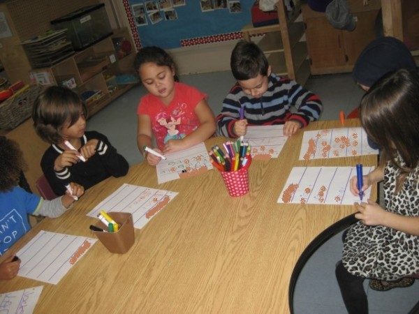 preschool learning to write-blurred