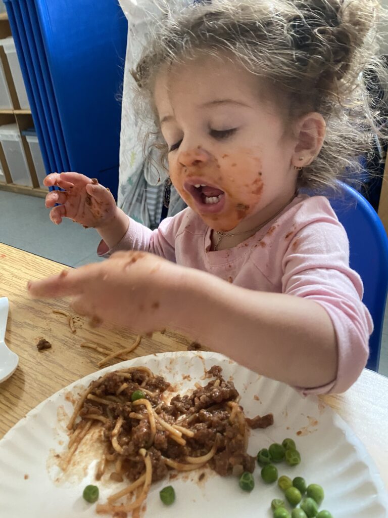 Toddler eating